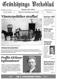 FRAMSIDA: Grönköpings Veckoblad